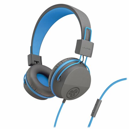 JLAB Jbuddies Studio Wired On Ear Kids Headphones, Blue And Gray HJKSTUDIORGRYBLU6